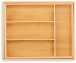 Relaxdays Besteckkasten Bambus Natur Verstellbar 5 cm x 29 cm x 35,5 cm 1,2 kg