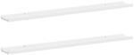 vidaXL Wandregale 2 Stk Wei&szlig; 100x9x3 cm 326658