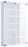 ebuy24 TilanoL Vitrinenschrank CD DVD 6 Ablagen 2 T&uuml;ren Wei&szlig;