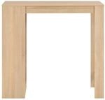 vidaXL Bartisch mit Regal Eichenbraun 110x50x103 cm