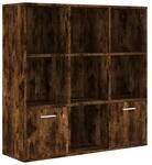 vidaXL B&uuml;cherschrank 98x30x98 cm R&auml;uchereiche