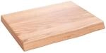 vidaXL Wandregal Hellbraun 40x30x2-4 cm Massivholz Eiche Behandelt 363627