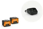 Stihl Starter-Set mit 2 x Akku AK 30 S und Ladeger&auml;t AL 101 Orange-Grau