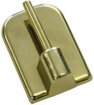 Gardinia Klebehaken f&uuml;r Vitragestangen &Oslash; 11 mm Messing 4-er Pack