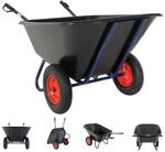 TRUTZHOLM 2 Rad Schubkarre XXL 290L 300kg Gartenschubkarre Luftrad Metallfelgen