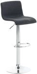 CLP Barhocker Hover Stoff Metall in Chromoptik/dunkelgrau