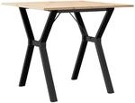 vidaXL Esstisch Y-Gestell 90x90x75 cm Massivholz Kiefer und Gusseisen