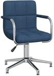 vidaXL Esszimmerstuhl Drehbar Blau Stoff 3088066