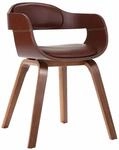 vidaXL Esszimmerstuhl Braun Bugholz und Kunstleder 327331