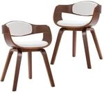 vidaXL Esszimmerst&uuml;hle 2 Stk Bugholz und Kunstleder 287386