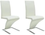 vidaXL Esszimmerst&uuml;hle 2 Stk Wei&szlig; Kunstleder 240043