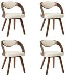 vidaXL Esszimmerst&uuml;hle 4 Stk Creme Bugholz und Kunstleder 278840