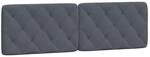 vidaXL Kopfteil-Kissen Dunkelgrau 160 cm Samt 374734