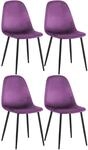 CLP 4er Set Esszimmerst&uuml;hle Napier,ila/Samt