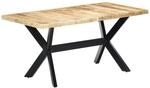 vidaXL Esstisch 160 x 80 x 75 cm Raues Mangoholz Massiv