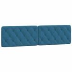 vidaXL Kopfteil-Kissen Blau 200 cm Samt 374751