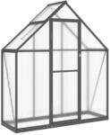 vidaXL Gew&auml;chshaus mit Fundamentrahmen Anthrazit 169x58x195 cm Alu 4005818