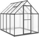 vidaXL Gew&auml;chshaus mit Fundamentrahmen Anthrazit 224x169x195 cm Alu 4005836