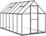 vidaXL Gew&auml;chshaus mit Fundamentrahmen Anthrazit 334x169x195 cm Alu 3266328