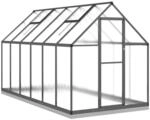 vidaXL Gew&auml;chshaus mit Fundamentrahmen Anthrazit 334x169x202 cm Alu 3266331