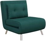 HOMCOM Schlafsessel mit Bettfunktion Kissen Samtoptik 77 x 88 x 83 cm