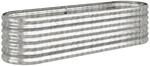 vidaXL Hochbeet Verzinkter Stahl 152x40x36 cm Silbern 318872