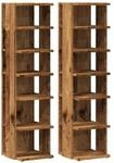 vidaXL Schuhschr&auml;nke 2 Stk Altholz-Optik 28x27x102 cm Holzwerkstoff 856665