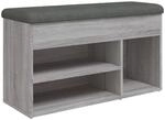 vidaXL Schuhbank Grau Sonoma 82x32x45,5 cm Holzwerkstoff