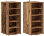 vidaXL Schuhschr&auml;nke 2 Stk Altholz-Optik 32x35x70 cm Holzwerkstoff 856711
