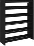 vidaXL Schuhregal Schwarz 80x25x100 cm Holzwerkstoff 859897