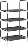 vidaXL Schuhregal 4 Ebenen Schwarz 44x28x77 cm Vliesstoff 4100617