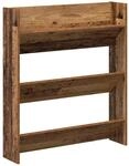 vidaXL Schuhregal Wandmontage Altholz-Optik 80x18x90 cm Holzwerkstoff 856544