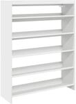 vidaXL Schuhregal Wei&szlig; 80x25x100 cm Holzwerkstoff 859896