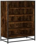 vidaXL Schuhschrank R&auml;uchereiche 75x38x97,5 cm Holzwerkstoff Metall 3300872