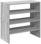 vidaXL Schuhregale 2 Stk Stapelbar Grau Sonoma 60x30x30,5 cm 858868