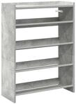 vidaXL Schuhregal Betongrau 60x25x81 cm Holzwerkstoff 859881