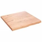 vidaXL Wandregal Hellbraun 60x60x2-4 cm Massivholz Eiche Behandelt 363654