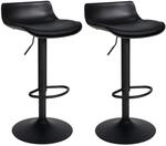 CLP 2er Set Barhocker Aveiro Kunstleder Schwarz