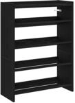 vidaXL Schuhregal Schwarz 60x25x81 cm Holzwerkstoff 859879