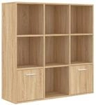 vidaXL B&uuml;cherregal Sonoma-Eiche 98x30x98 cm Holzwerkstoff 801119