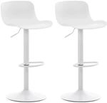 CLP 2er Set Barhocker Almada Wei&szlig;