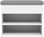 vidaXL Schuhbank Wei&szlig; 62x32x50 cm Holzwerkstoff