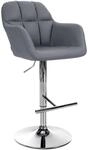 CLP Barhocker Natoma Kunstleder Metall in Chromoptik/grau