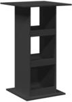 vidaXL Bartisch mit Ablagen Schwarz 60x60x102 cm Holzwerkstoff 854329