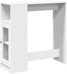 vidaXL Bartisch mit Regal Wei&szlig; 101x40x103,5 cm Holzwerkstoff 854364