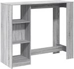 vidaXL Bartisch mit Regal Grau Sonoma 124x46x103,5 cm Holzwerkstoff 854396