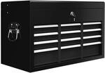 HOMCOM Werkzeugkasten Werkzeugkoffer Stahl Schwarz 60L x 26B x 34H cm