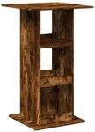 vidaXL Bartisch mit Ablagen R&auml;uchereiche 60x60x102 cm Holzwerkstoff 854332