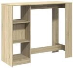 vidaXL Bartisch mit Regal Sonoma-Eiche 124x46x103,5 cm Holzwerkstoff 854393