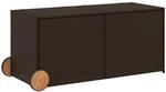 vidaXL Gartentruhe mit Rollen Braun 283L Poly Rattan